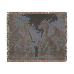 dragon family of 8, woven blanket