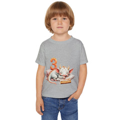 Toddler T‑Shirt — Cute Sleeping Dragon 3rd Birthday Tee