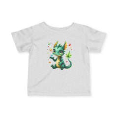 Infant Tee - Cute Green Baby Dragon Graphic Shirt for Toddlers