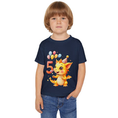 Toddler T-Shirt — Cute Birthday Dragon 5th Birthday Tee