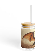 Be You Dragon Sipper Glass — 16oz Inspirational Water Bottle with Straw