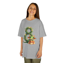 Kids Dragon Number 8 T-Shirt — Cute Birthday 8th Tee