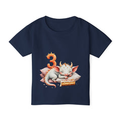 Toddler T‑Shirt — Cute Sleeping Dragon 3rd Birthday Tee