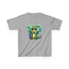 Kids' 12th Birthday Dragon T‑Shirt — Cool Sunglasses Dragon with Number 12
