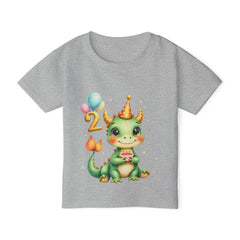 Toddler T-Shirt — Cute Birthday Dragon '2' Party Tee for 2-Year-Olds