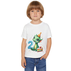 Toddler T-Shirt — Cute Dragon 2nd Birthday Design