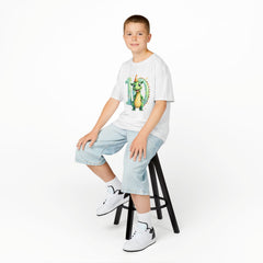 Kids 10th Birthday Dragon T-Shirt – Cute Green Dragon with Number 10