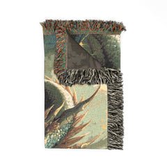 Dragon family of 2 Woven Blanket — Mythic Forest Fantasy Throw