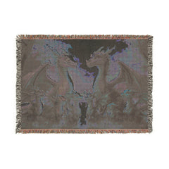 dragon family of 8, woven blanket