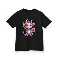 Kids' Cute Purple Dragon T‑Shirt — Adorable Birthday Number 9 Tee