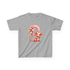 Kids Tee — Cute Pink Dragon with Balloons
