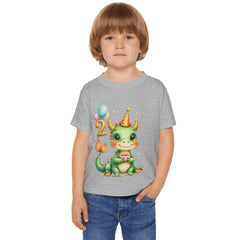 Toddler T-Shirt — Cute Birthday Dragon '2' Party Tee for 2-Year-Olds
