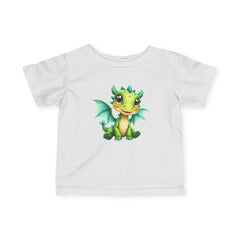 Infant Tee — Cute Green Baby Dragon Graphic Shirt for Newborns & Toddlers