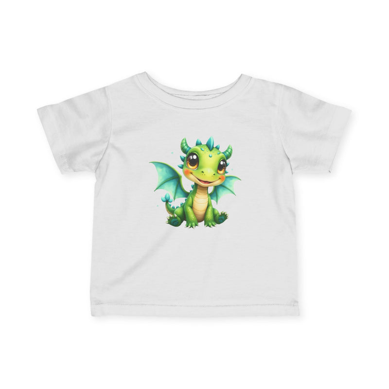 Infant Tee — Cute Green Baby Dragon Graphic Shirt for Newborns & Toddlers