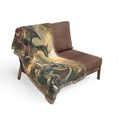 dragon family of 8, woven blanket
