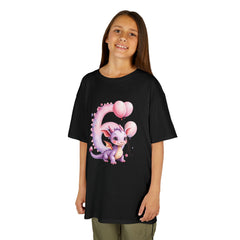 Kids Dragon T-Shirt — Cute Pink Balloon Dragon Graphic Tee