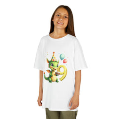 Kids Birthday Dragon T-Shirt — Cute Party Number 9 Tee