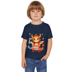 Toddler T-Shirt — Cute Birthday Dragon “5” Gift Tee