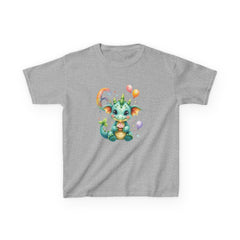 Kids Dragon Birthday T‑Shirt – Cute 6th Birthday Dino/Dragon with Balloons