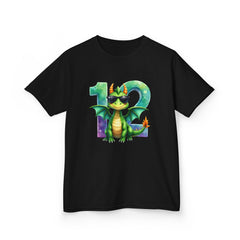 Kids' 12th Birthday Dragon T‑Shirt — Cool Sunglasses Dragon with Number 12
