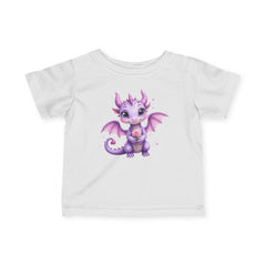 Infant Tee — Cute Purple Baby Dragon Graphic Shirt