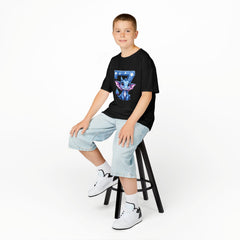 Kids Tee — Cute Blue Dragon with Number 7 Birthday Shirt