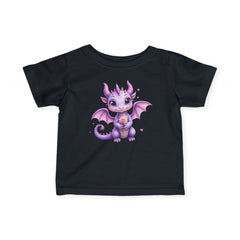 Infant Tee — Cute Purple Baby Dragon Graphic Shirt