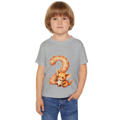 Toddler T‑Shirt — Cute Orange Dragon 2nd Birthday Shirt