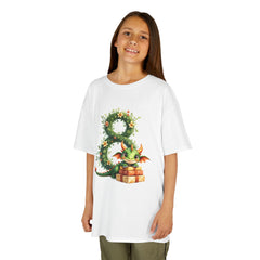 Kids Dragon Number 8 T-Shirt — Cute Birthday 8th Tee