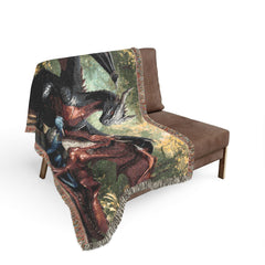Dragon family of 3 Woven Blanket