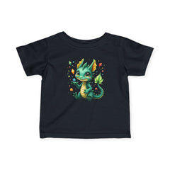 Infant Tee - Cute Green Baby Dragon Graphic Shirt for Toddlers