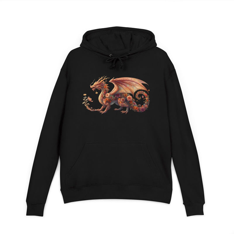 floral Dragon Hoodie — Fantasy Dragon Pullover