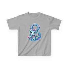 Kids' Cute dragon Birthday T-Shirt — Blue Number 8 Tee
