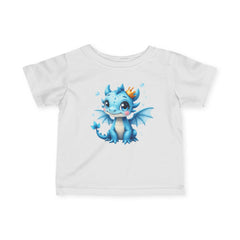 Baby Dragon Crown Infant Tee — Cute Blue Dragon Graphic Shirt