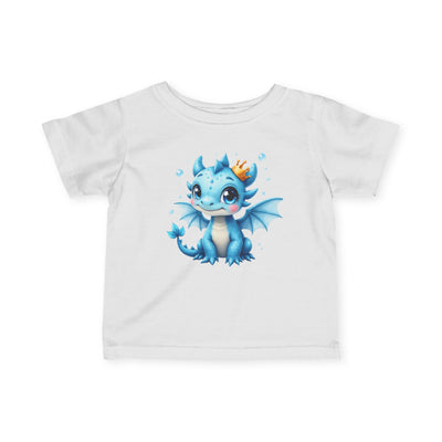 Baby Dragon Crown Infant Tee — Cute Blue Dragon Graphic Shirt