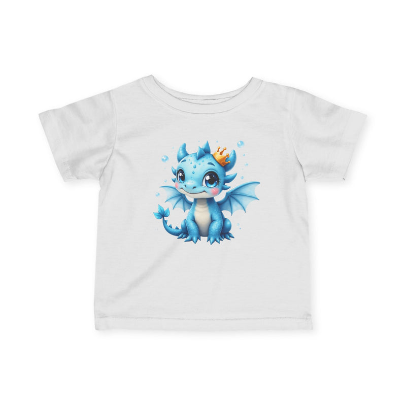 Baby Dragon Crown Infant Tee — Cute Blue Dragon Graphic Shirt