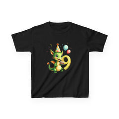 Kids Birthday Dragon T-Shirt — Cute Party Number 9 Tee