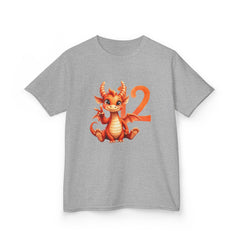 Kids Tee — Cute Orange Dragon 12th Birthday Shirt