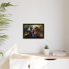 dragon family of 3 canvas print