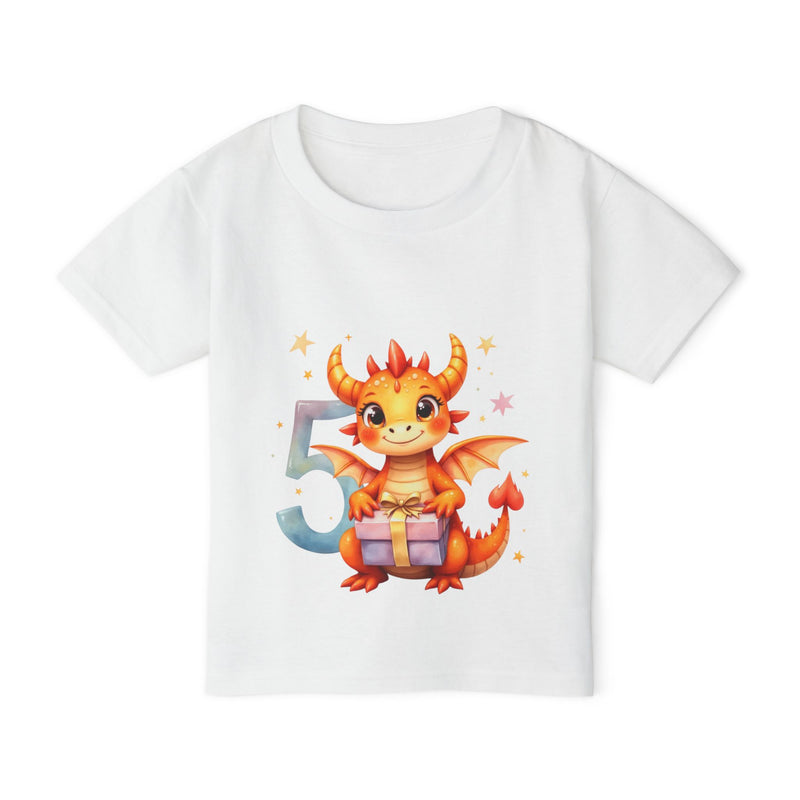 Toddler T-Shirt — Cute Birthday Dragon “5” Gift Tee