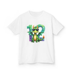 Kids' 12th Birthday Dragon T‑Shirt — Cool Sunglasses Dragon with Number 12