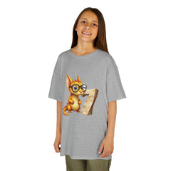Kids T‑Shirt — Cute Scholarly dragon with Scroll