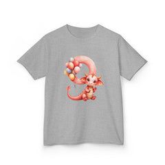 Kids Tee — Cute Pink Dragon with Balloons