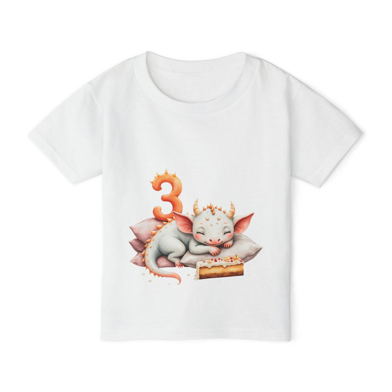 Toddler T‑Shirt — Cute Sleeping Dragon 3rd Birthday Tee