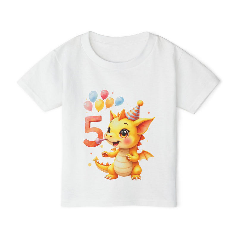 Toddler T-Shirt — Cute Birthday Dragon 5th Birthday Tee