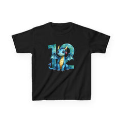 Kids Dragon 12 Birthday T‑Shirt — Cute Blue Dragon Number 12 Tee for Boys & Girls