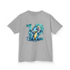 Kids Dragon 12 Birthday T‑Shirt — Cute Blue Dragon Number 12 Tee for Boys & Girls