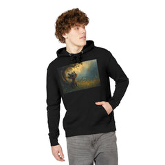 Dreamy woodland dragon Hoodie — Cozy Night Meadow Graphic Hoodie