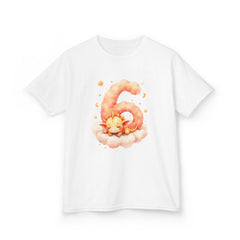 Happy Sleeping Fox Number 6 Kids T-Shirt — Cute Birthday Tee for 6-Year-Olds