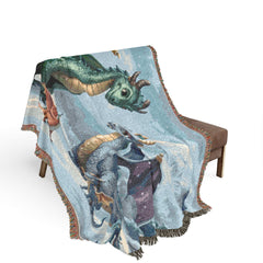 Dragon Family of 6 Woven Blanket